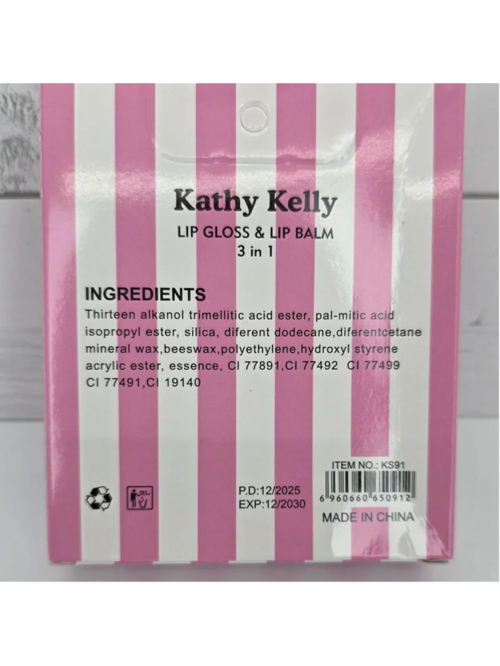 Kathy Kelly cherry lip gloss and balm set